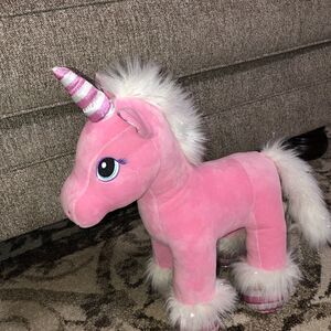 Build-A-Bear BAB Pink Christmas Unicorn Pony Candy Cane Swirl 2018 Plush 18"